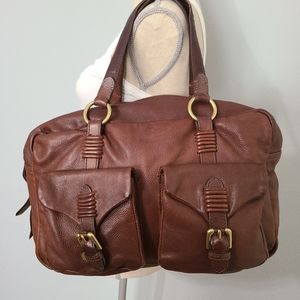Tarnish Brown Leather‎ Bag Size Medium
